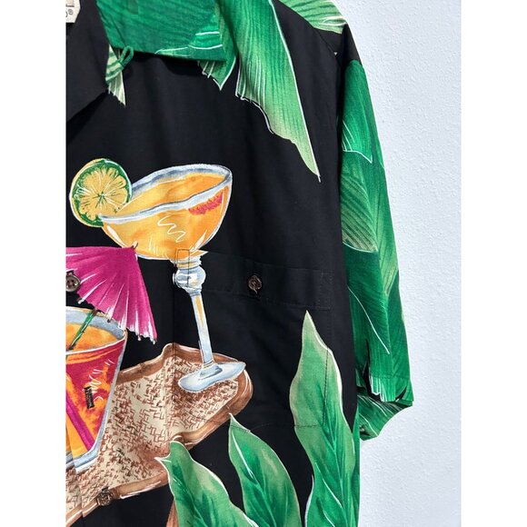 Tori Richard Mens Hawaiian Shirt Cocktail Tropical Leaf Print Size S - Picture 5 of 11
